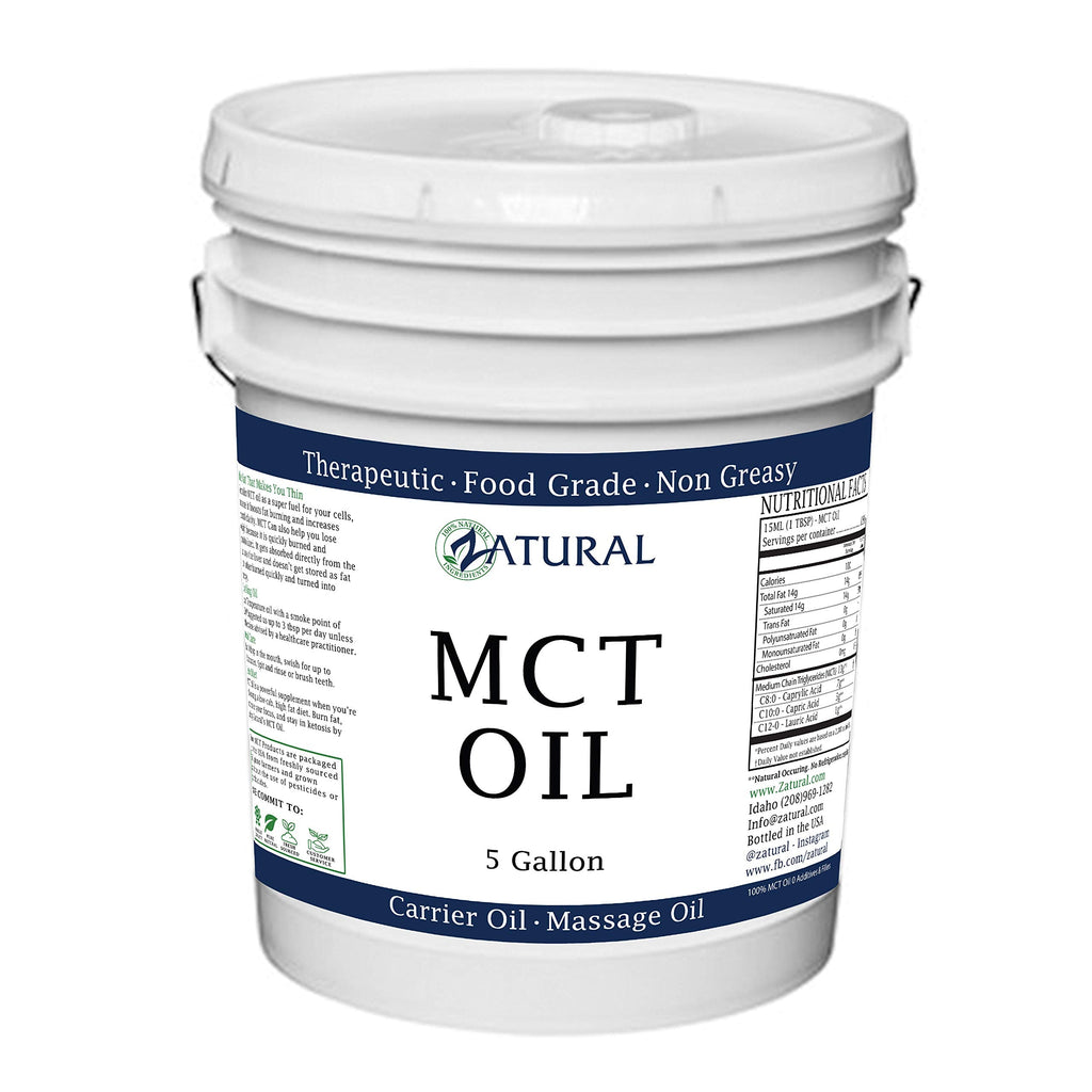 Zatural Pure MCT Oil 640 oz – Multi-Use Carrier, Cooking, Hydration & Hair Care
