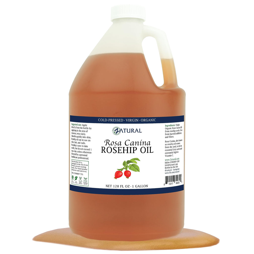 Zatural Rosehip Oil Rosa Canina – 100% Pure, Cold-Pressed, Gallon