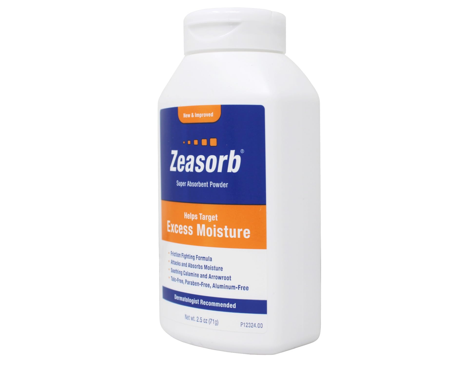 Zeasorb Excess Moisture, 2.5 oz (Pack of 2) | Absorbs Moisture and Reduces Friction