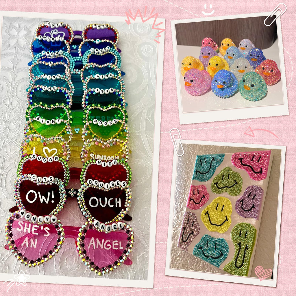 Zefy 40 Colors Resin Jelly Rhinestones – 4mm Bedazzling Kit with 19,000 Pcs & Glue