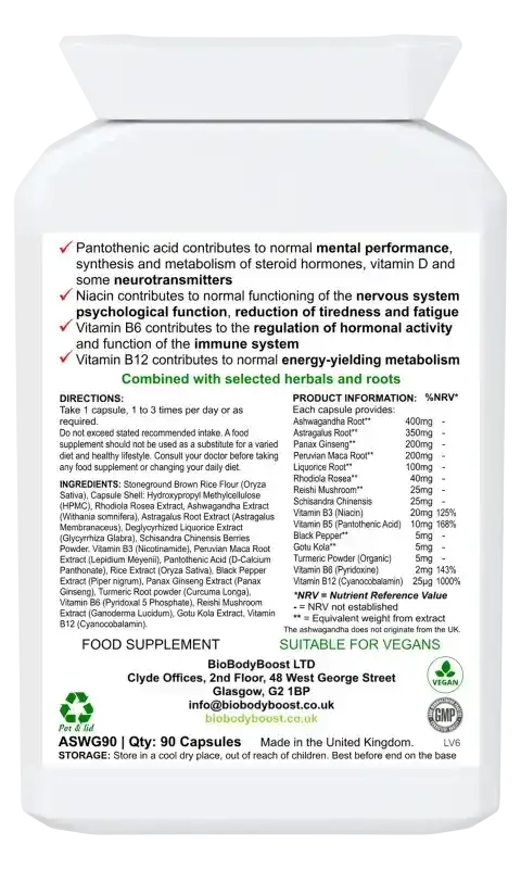 ZenBlend Ashwagandha Complex | Stress & Energy Support UK
