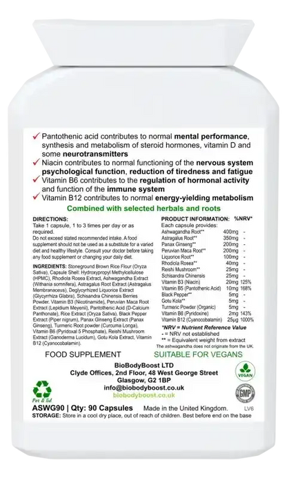ZenBlend Ashwagandha Complex | Stress & Energy Support UK