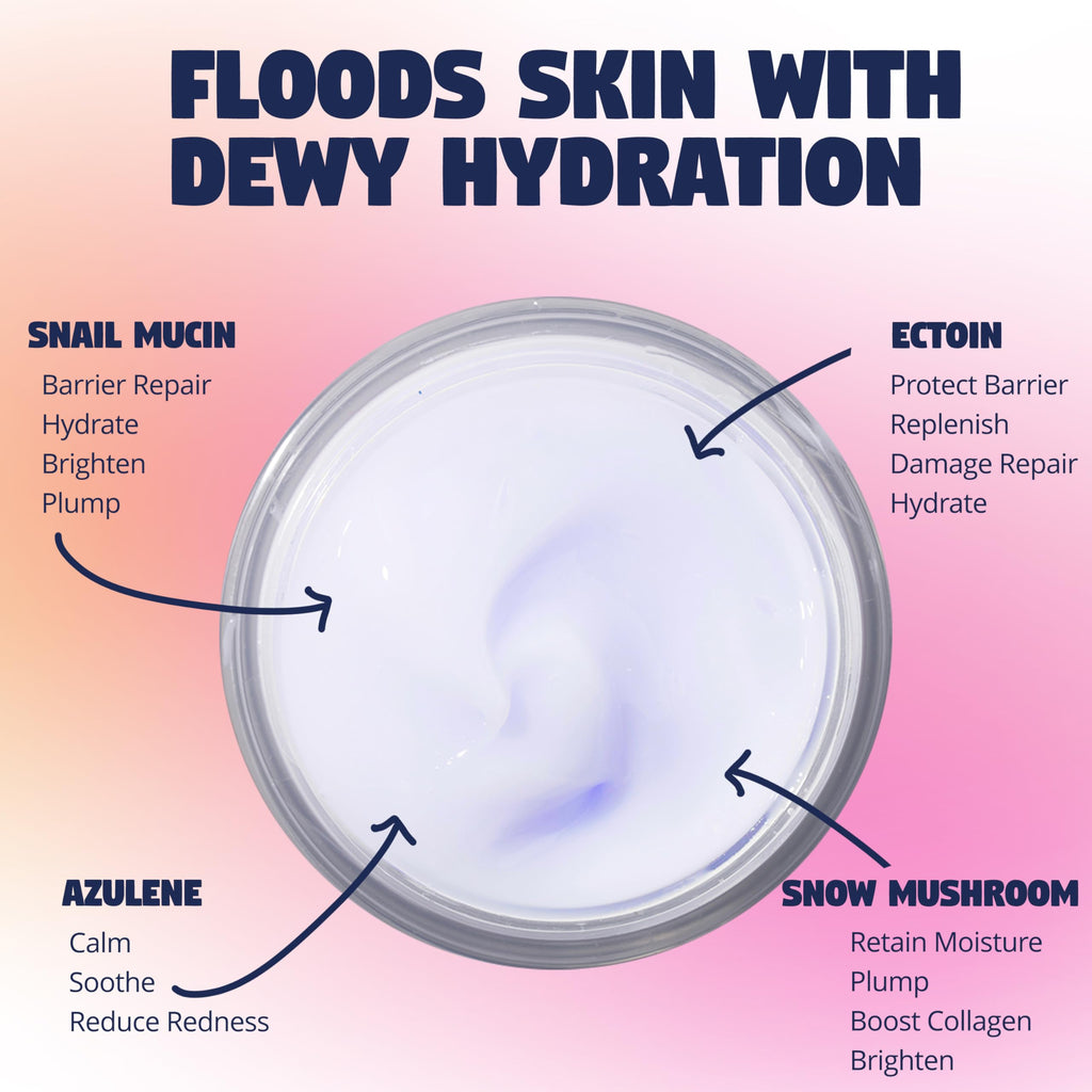 Zen Dew Moon Milk Snail Mucin Moisturizer Gel Cream — Blue Light Defense, 2-Pack