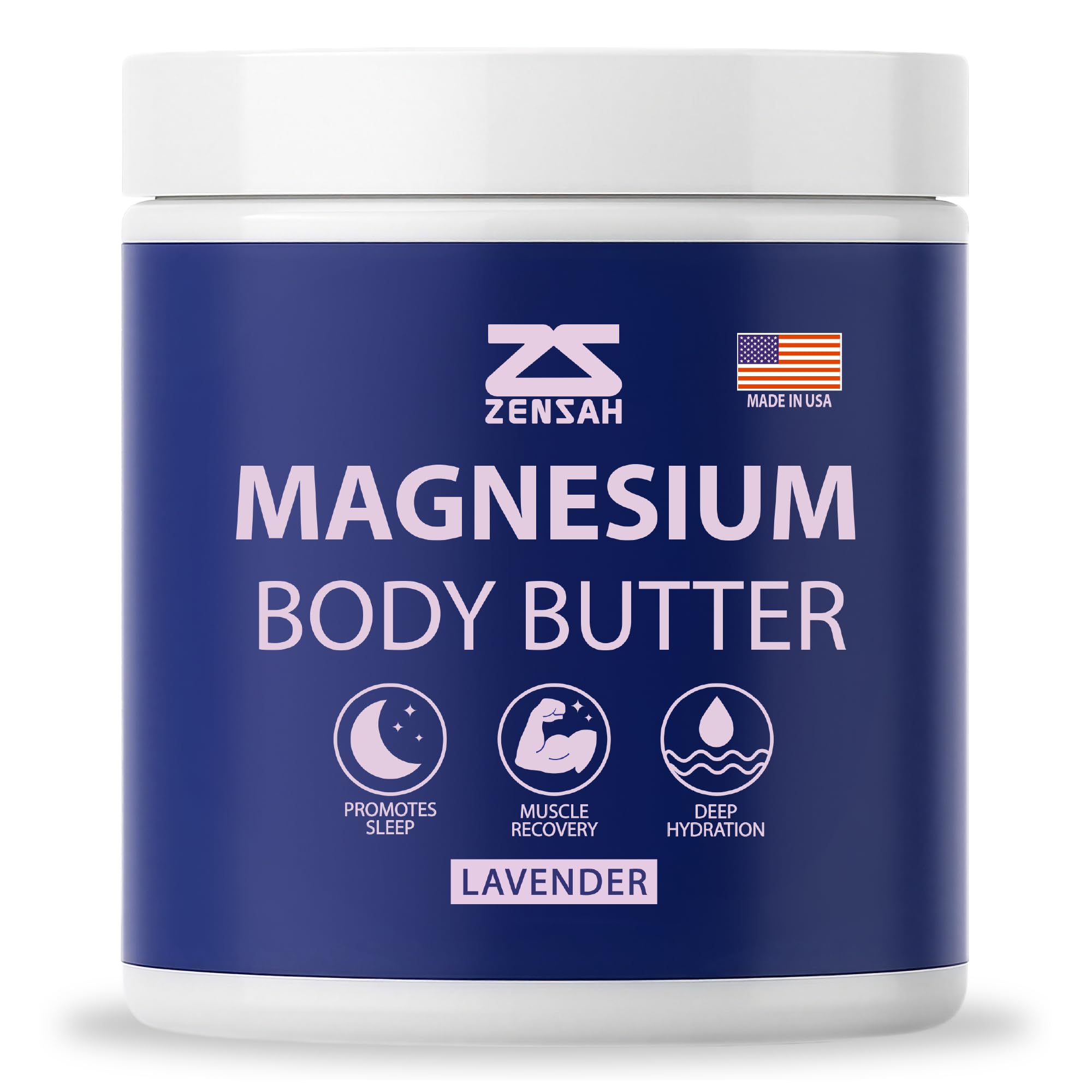 Zensah Magnesium Body Butter for Athletes – Post-Workout Recovery with Lavender & Menthol