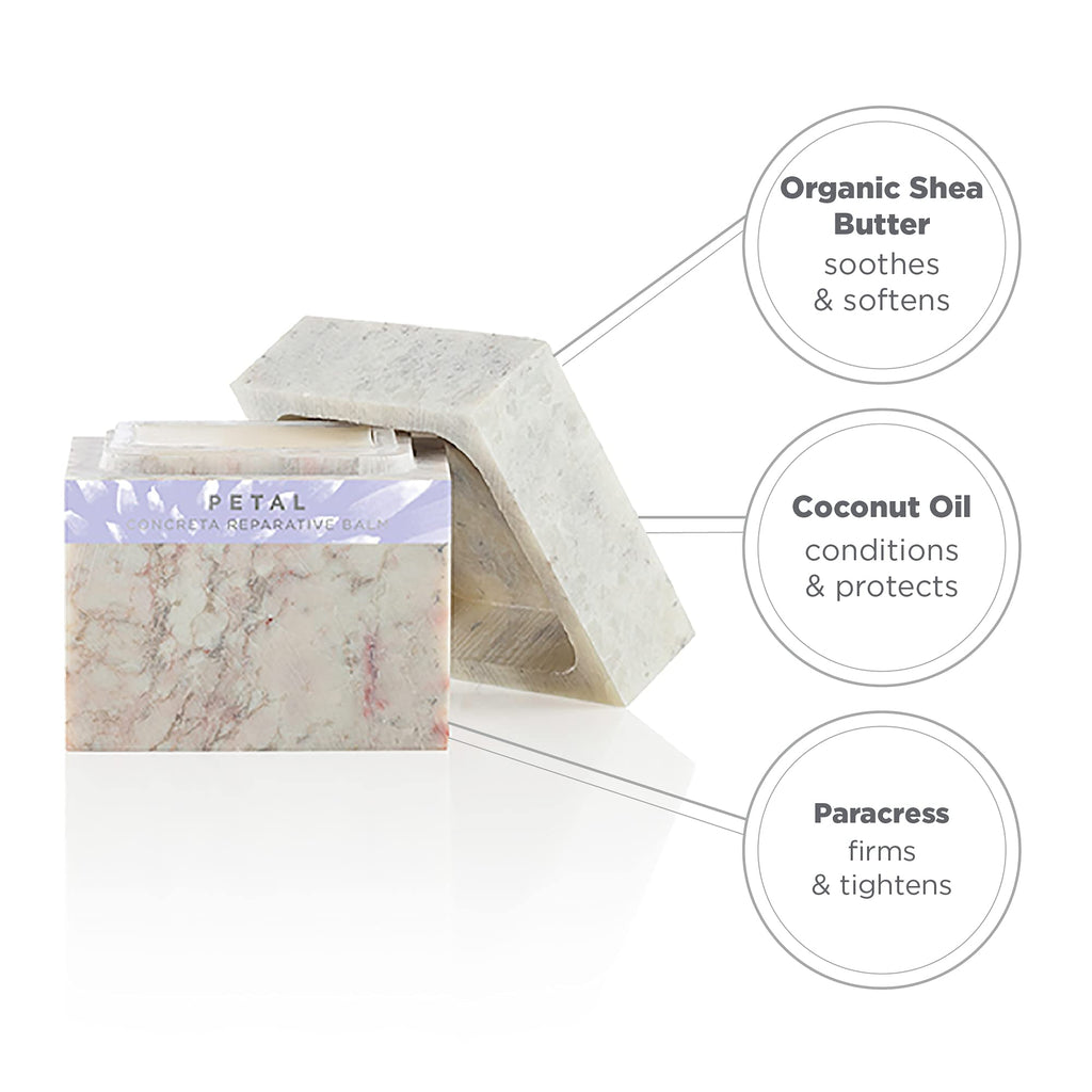 Zents Concreta Firming Repair Balm & Solid Parfum (Petal) | Moisturizing Shea Butter & Coconut Oil | 1.25 fl oz