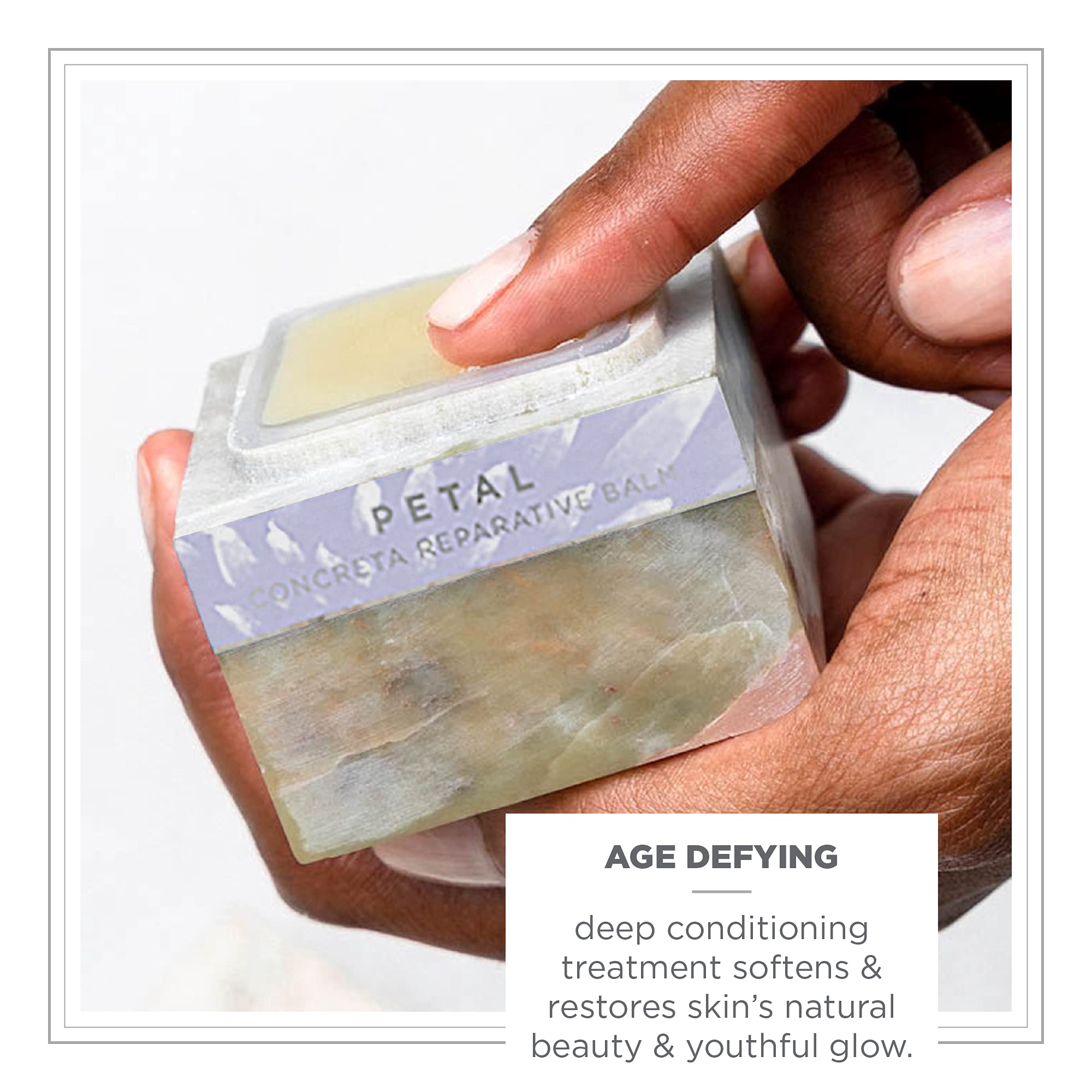 Zents Concreta Firming Repair Balm & Solid Parfum (Petal) | Moisturizing Shea Butter & Coconut Oil | 1.25 fl oz