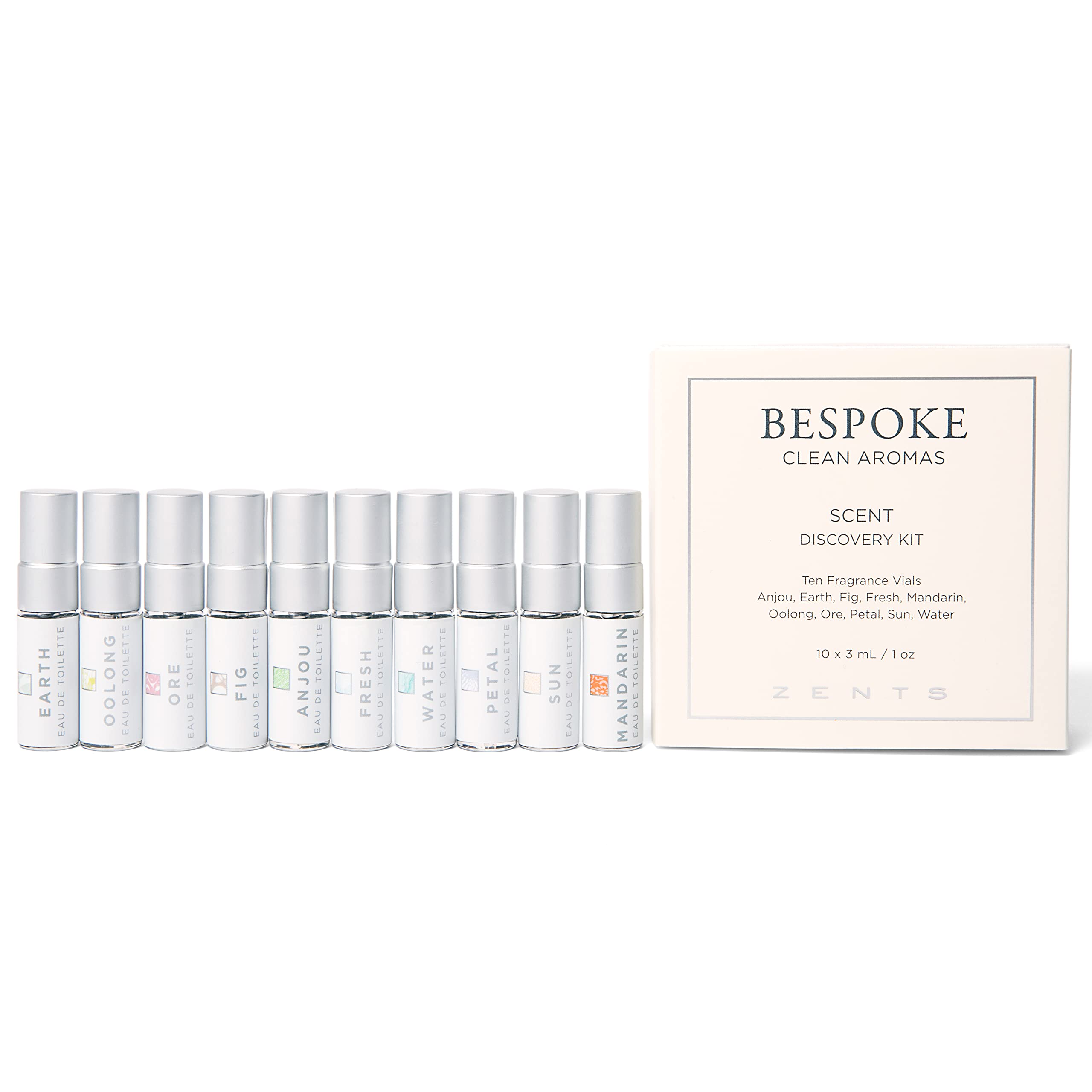 ZENTS Fragrance Sampler Gift Set: 10 Mini EDP Vials for Scent Discovery