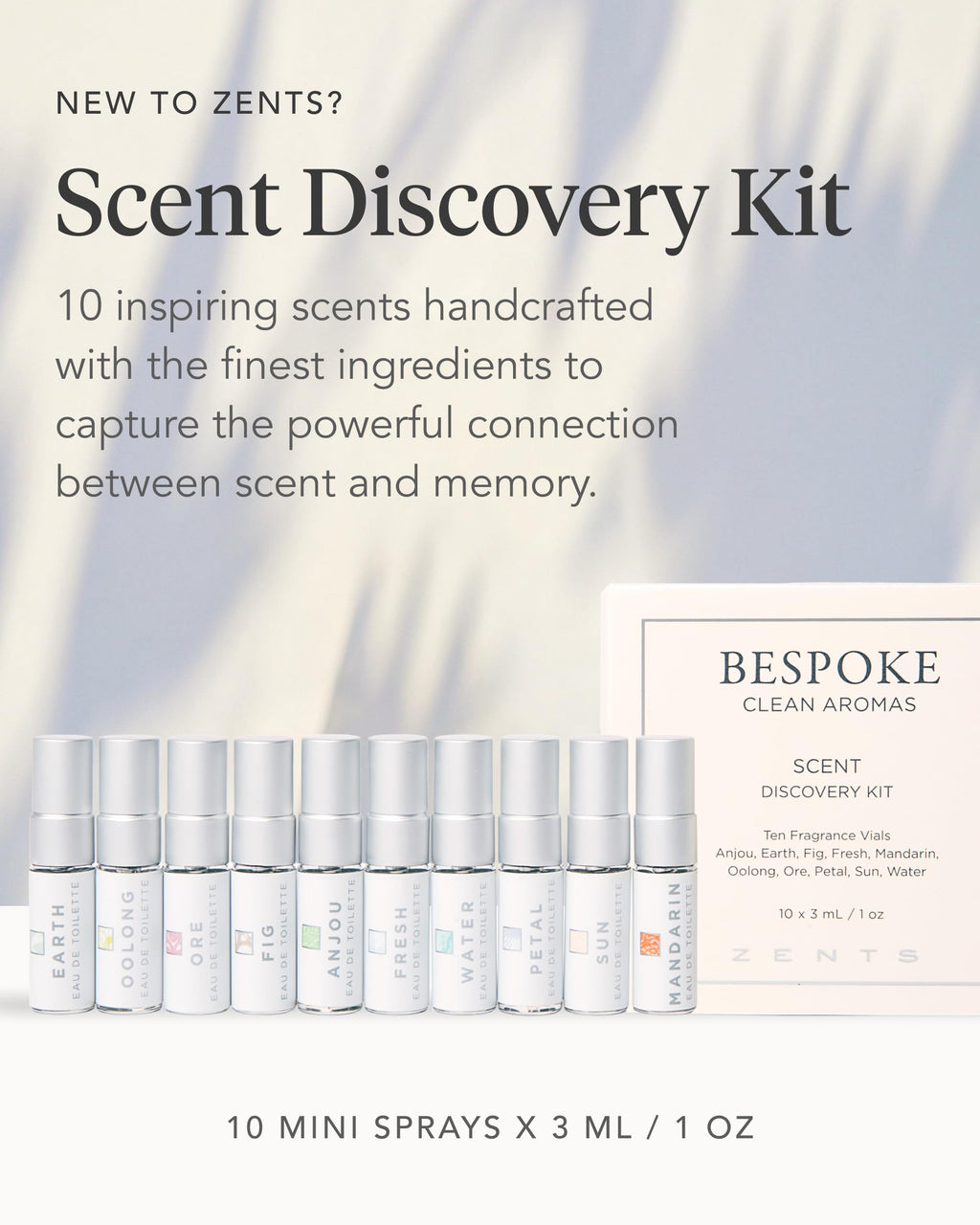 ZENTS Fragrance Sampler Gift Set: 10 Mini EDP Vials for Scent Discovery