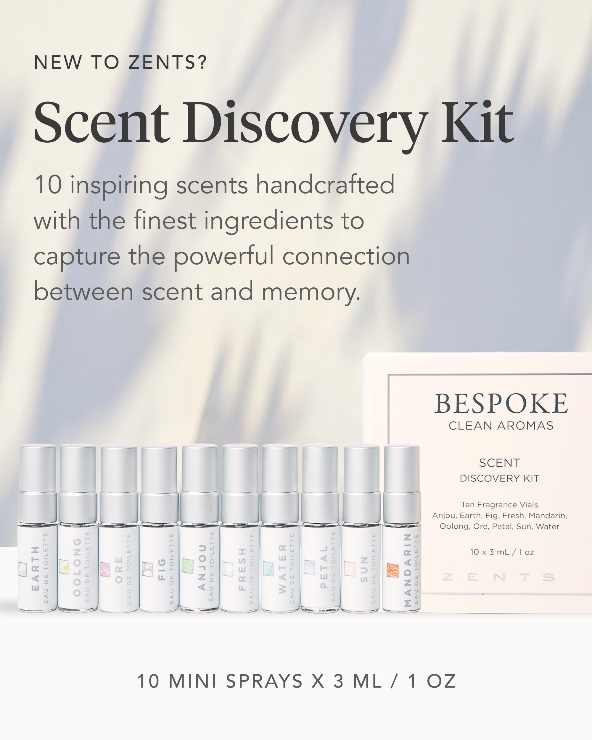 ZENTS Fragrance Sampler Gift Set: 10 Mini EDP Vials for Scent Discovery