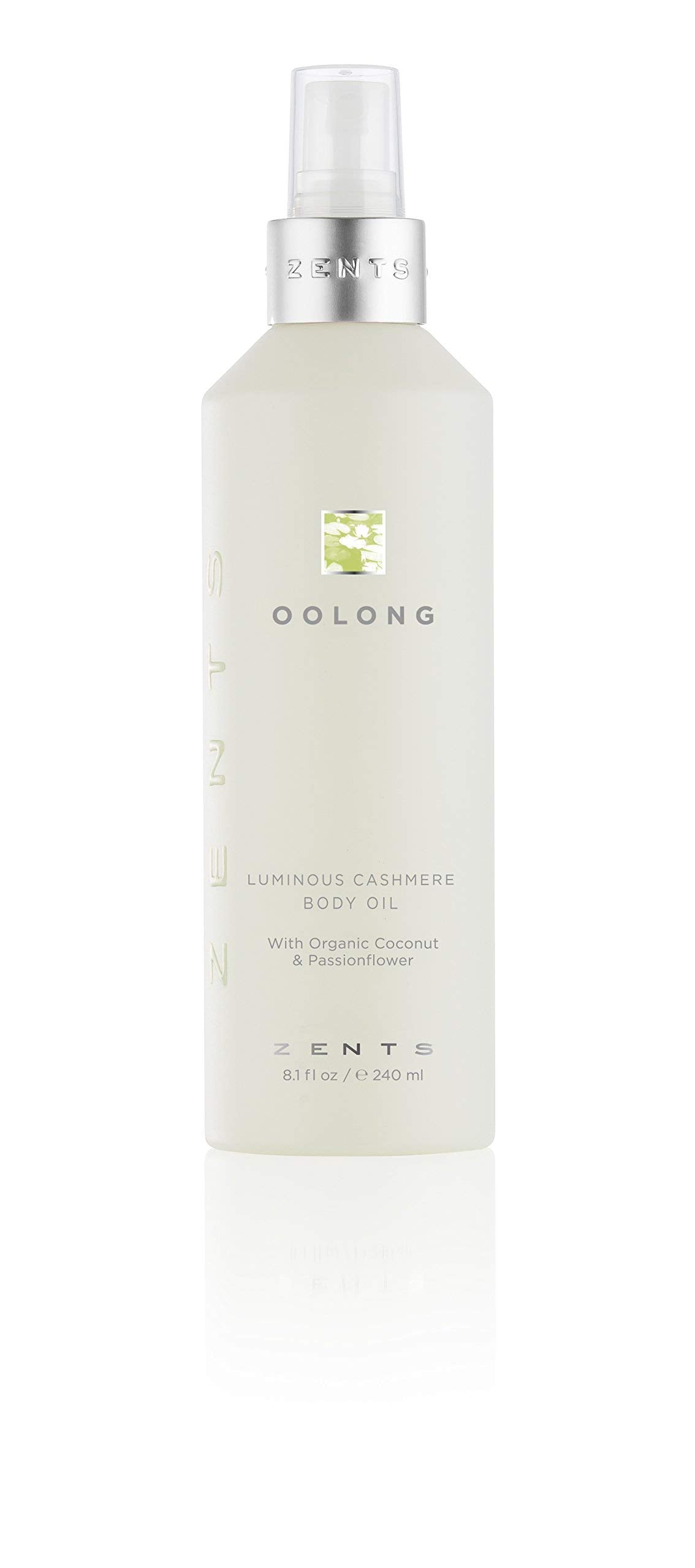 Zents Luminous Cashmere Body Oil with Oolong Fragrance | Vitamin E & Coconut Oil Moisturizer | 8 fl oz