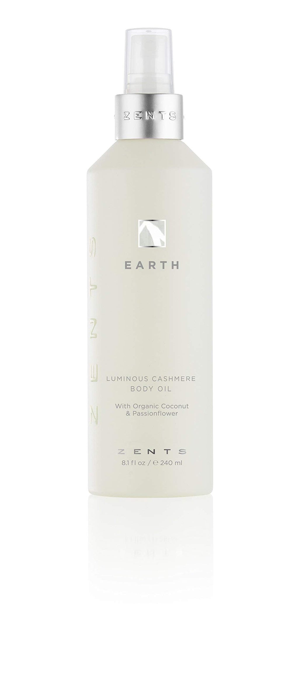 Zents Luminous Cashmere Body Oil (Earth Fragrance) | Moisturizing Oil with Vitamin E & Organic Coconut