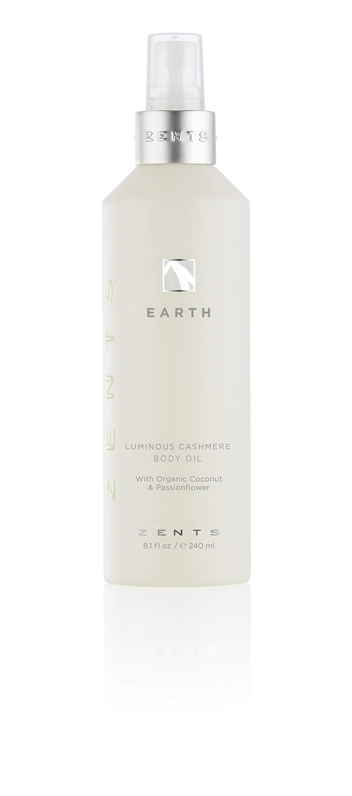 Zents Luminous Cashmere Body Oil (Earth Fragrance) | Moisturizing Oil with Vitamin E & Organic Coconut