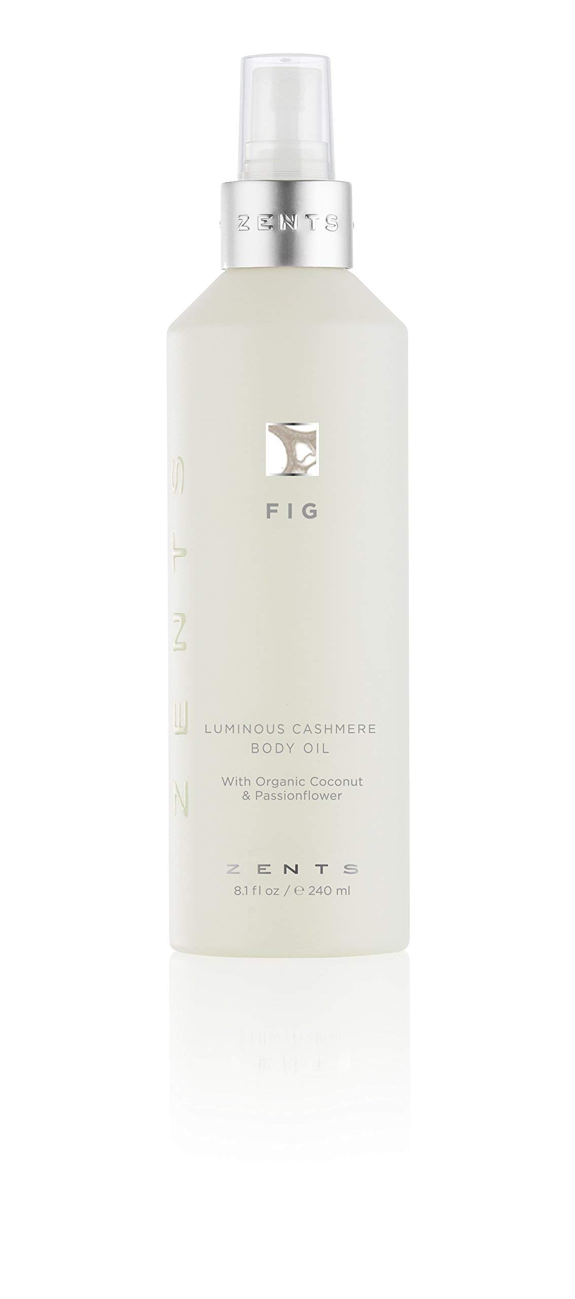 ZENTS Luminous Cashmere Body Oil – Fig Fragrance, Hydrating Coconut Oil & Vitamin E, 8 fl oz