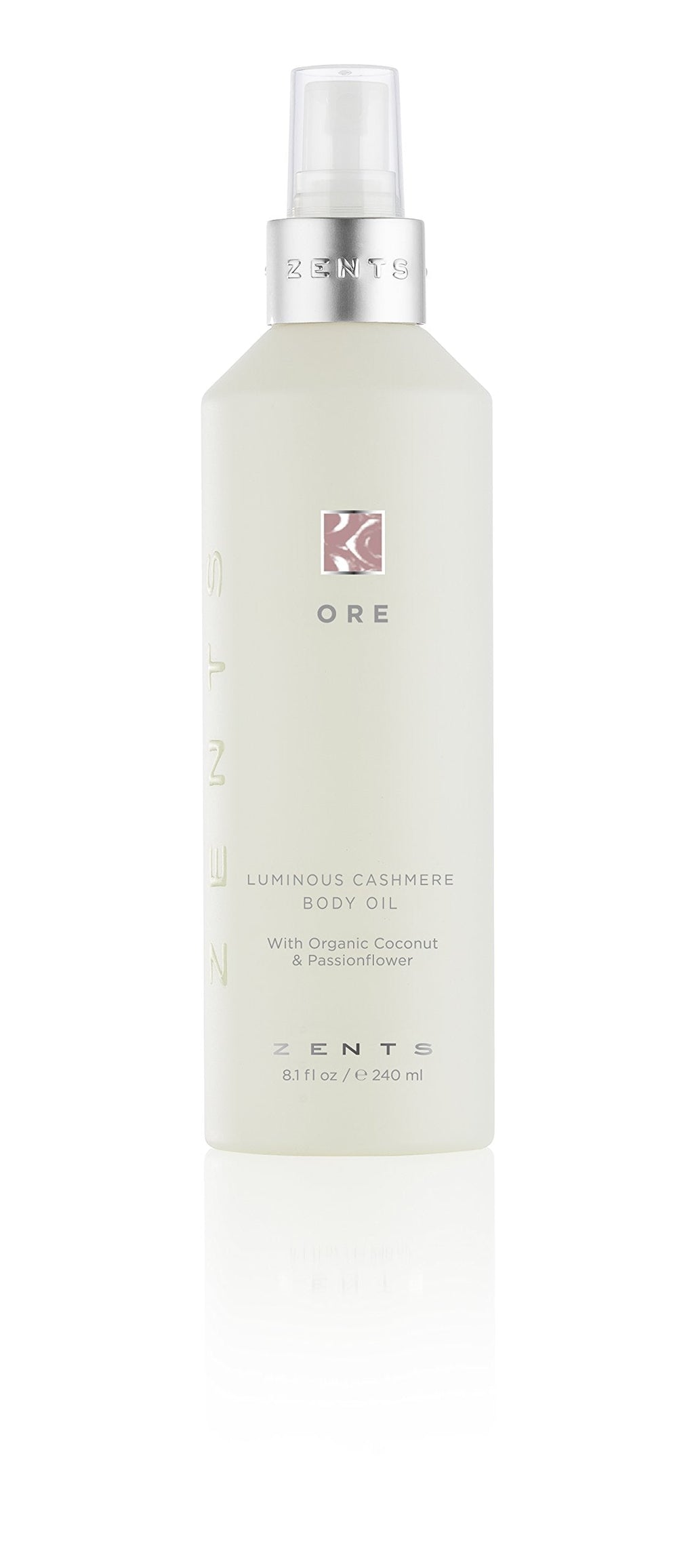 ZENTS Luminous Cashmere Body Oil – Ore Fragrance, Vitamin E & Coconut Oil, 8 fl oz