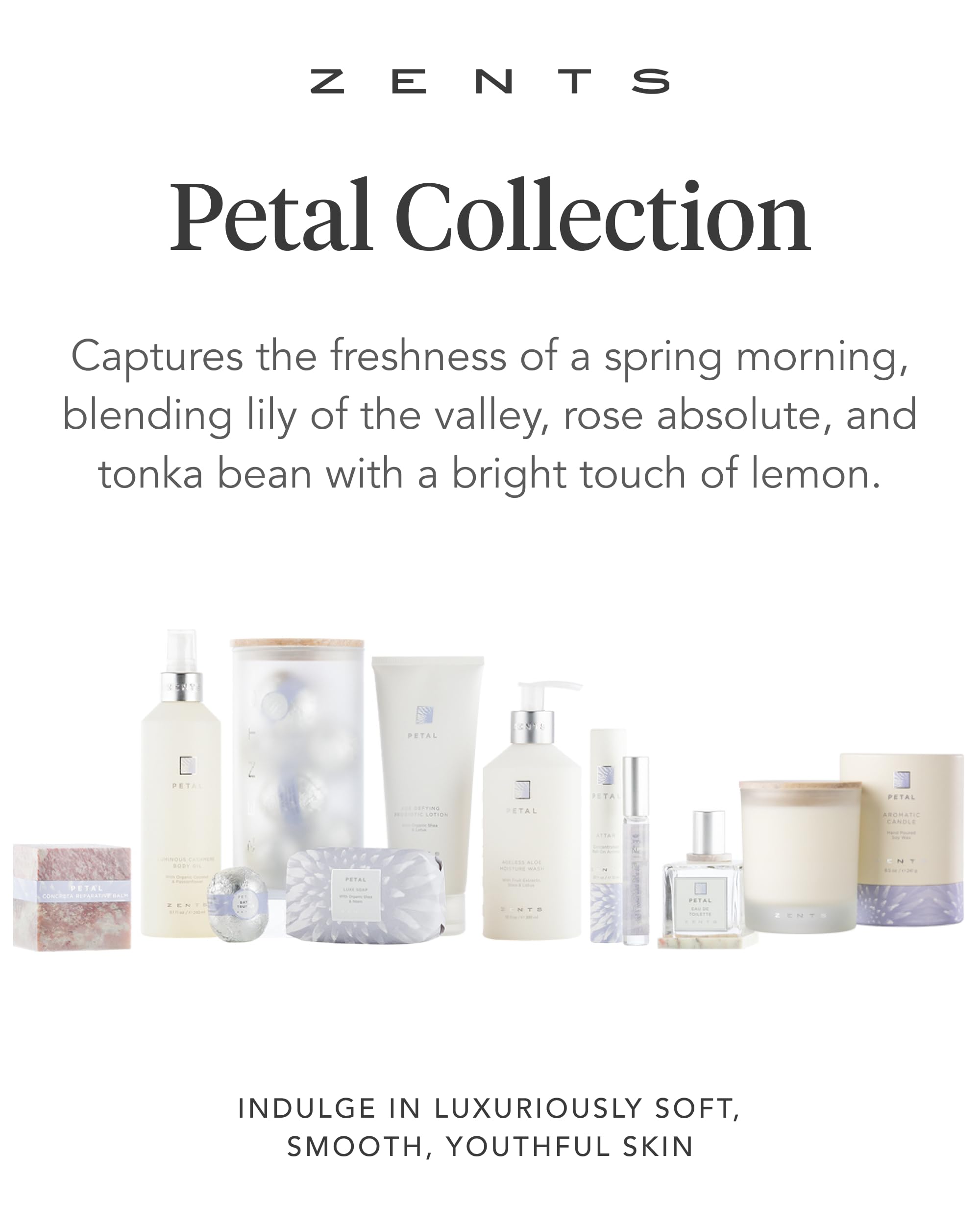 Zents Age-Defying Probiotic Body and Hand Lotion (Petal) | Hyaluronic Acid and Organic Shea Butter | 6.4 fl oz