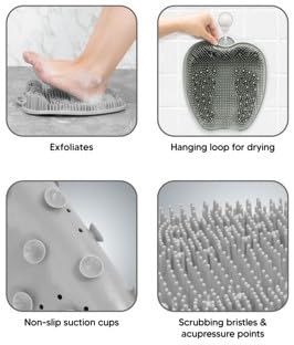 ZENVY Foot Silicone Scrubber Mat Set – Spa-Quality At-Home Foot Care Kit