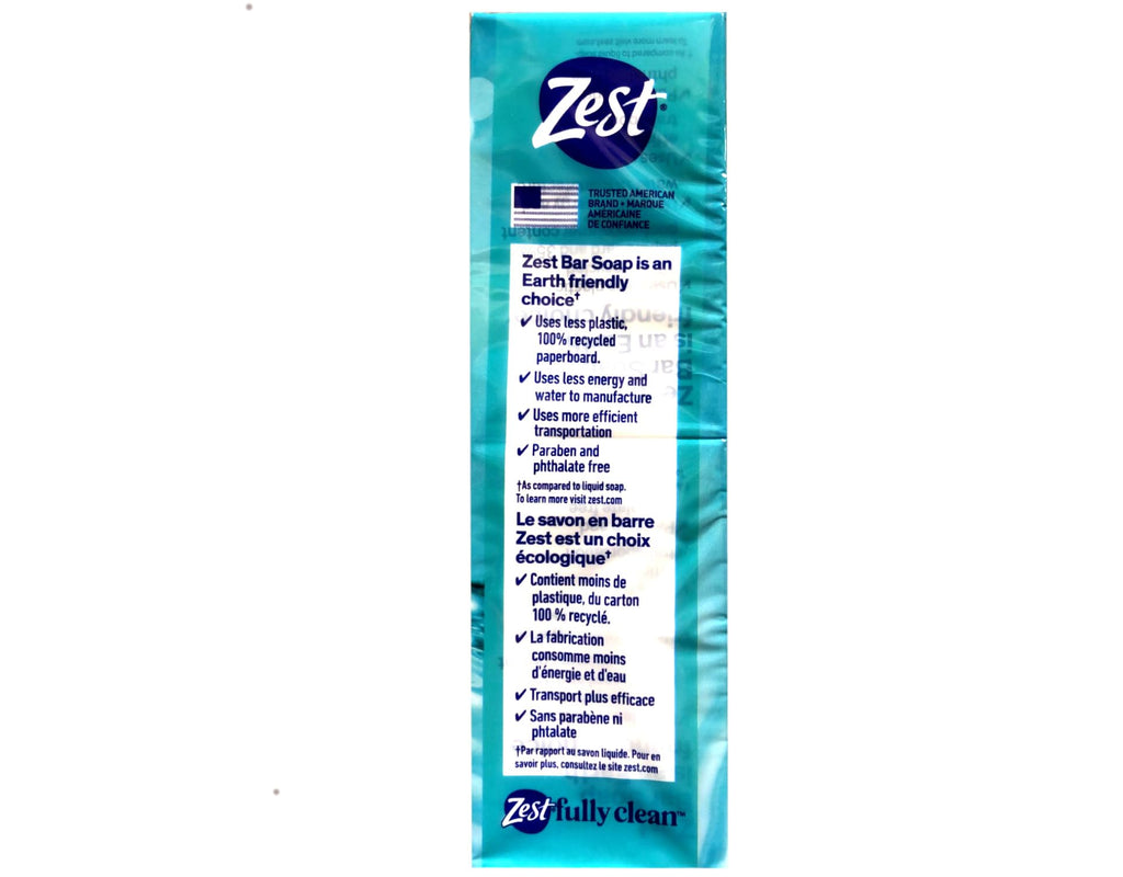 Zest Aqua Pure Cleansing Bar Soap — 20% More Moisture, Vitamin E, 8 Bars (Pack of 2)