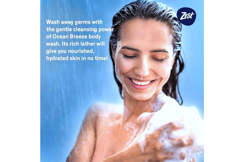 Zest Body Wash: Sea Minerals, Ocean Breeze, Hydrating Soap for All Skin Types | 6-Piece Pack