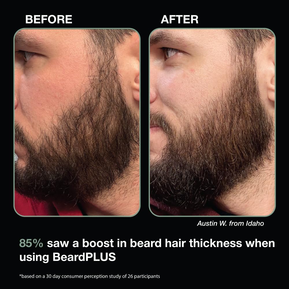 ZEUS BeardPLUS Shampoo for Men – Enhanced Beard Growth, Hydration & Strength | Made in USA (6 oz)