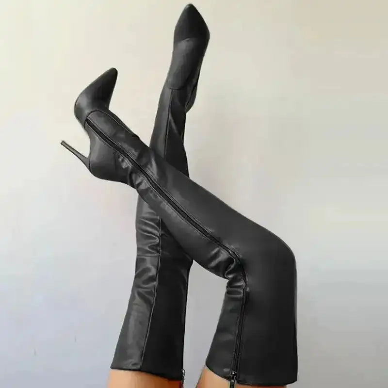 Zipper High Heels Over The Knee Boots
