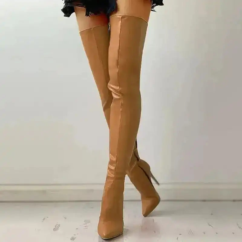 Zipper High Heels Over The Knee Boots
