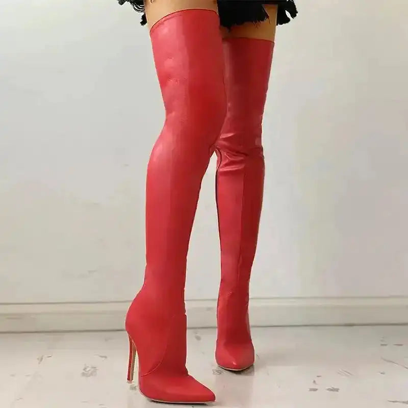 Zipper High Heels Over The Knee Boots