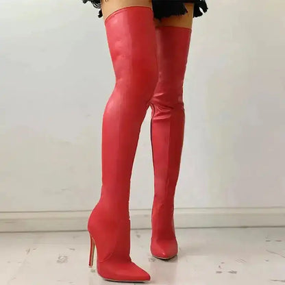 Zipper High Heels Over The Knee Boots