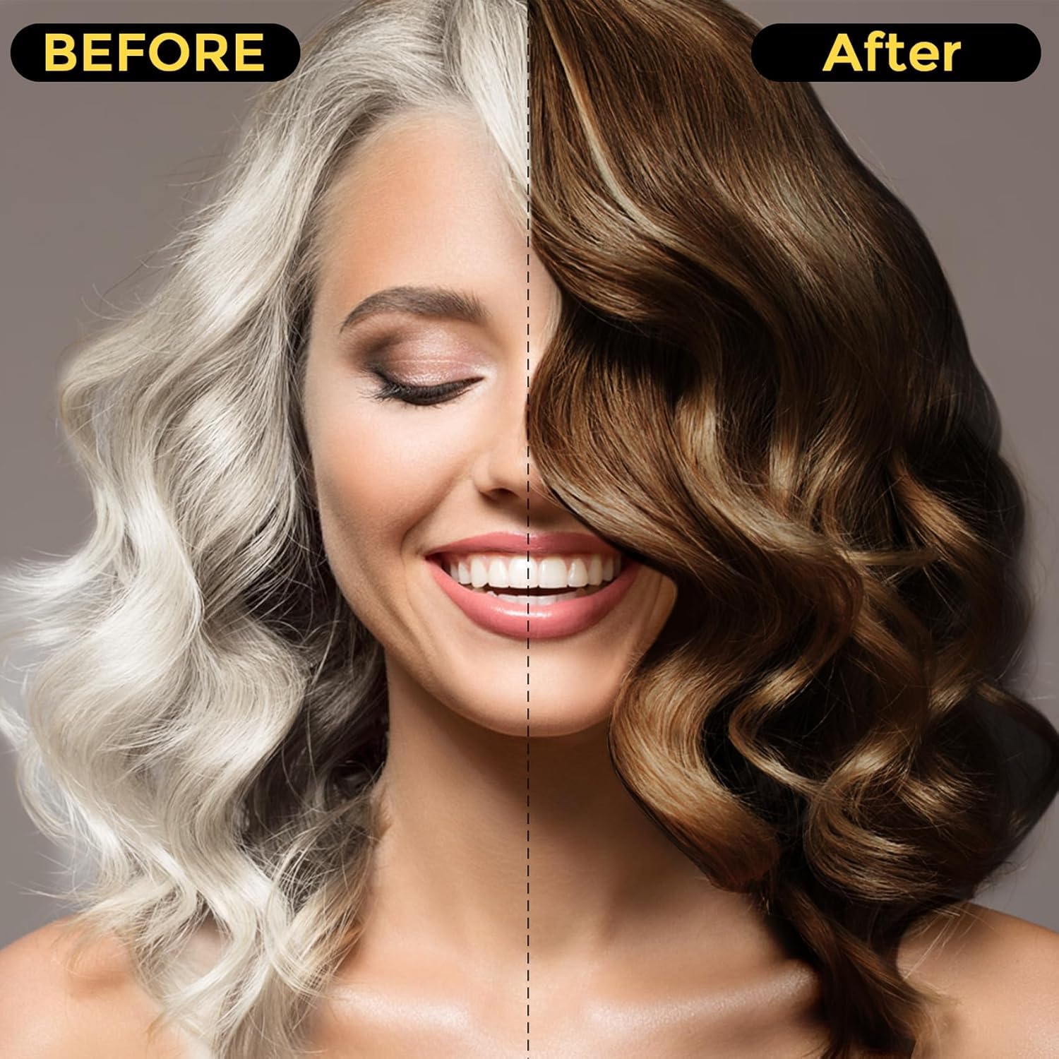ZIXSIRP Dark Brown Hair Dye Shampoo 3-in-1 for Gray Hair – Herbal Color