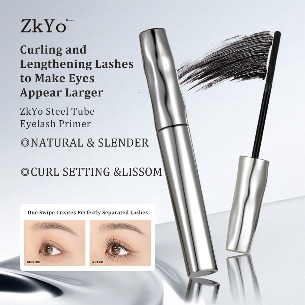ZkYo Steel Tube Eyelash Primer – Waterproof Base Coat for Voluminous, Long-Lasting Lashes