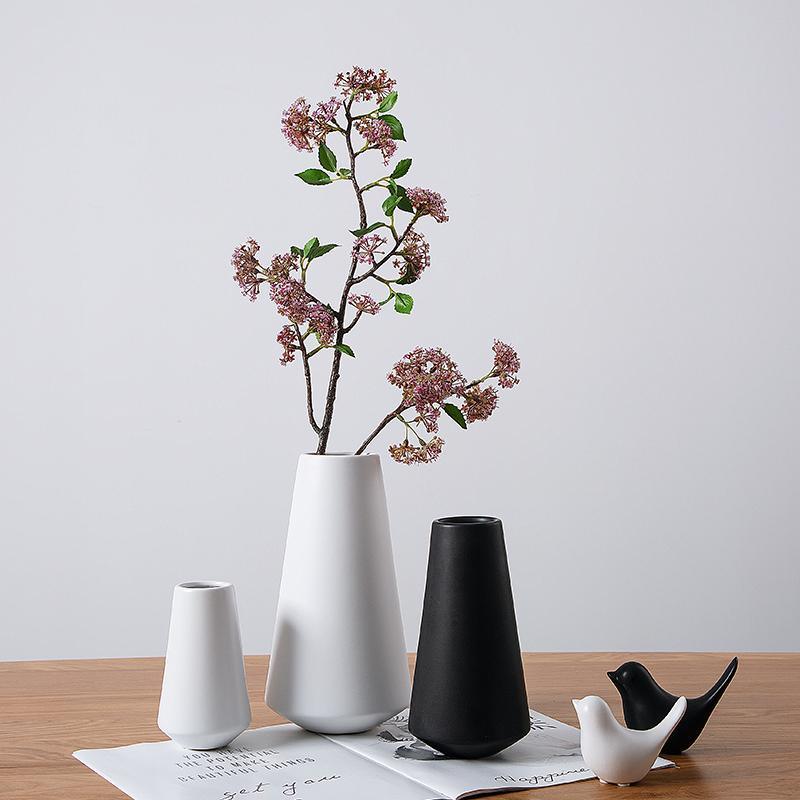 Ceramic Vase, Black/ White