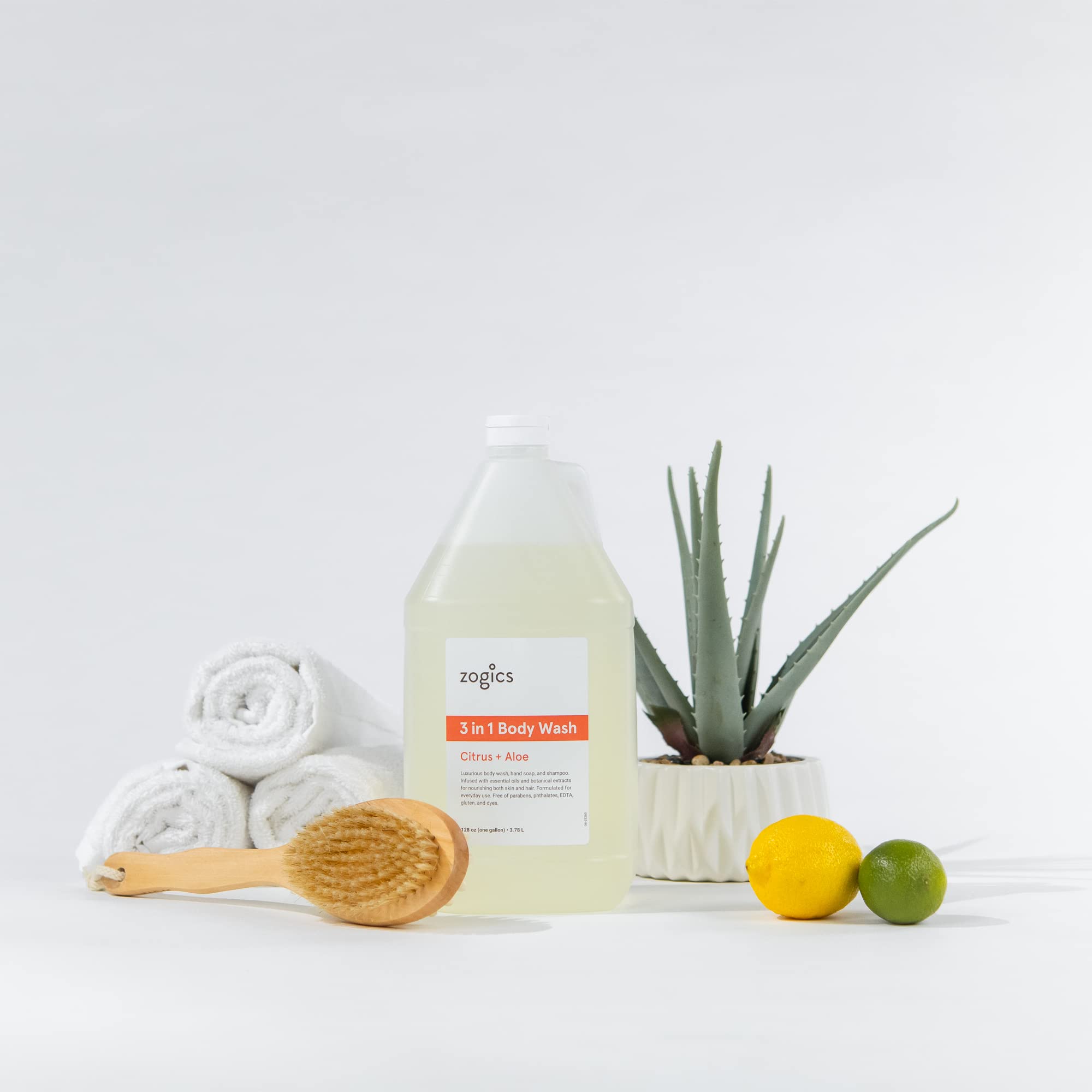 Zogics 3-in-1 Body Wash – Body Soap, Shampoo & Hand Soap Refill (1 Gallon)
