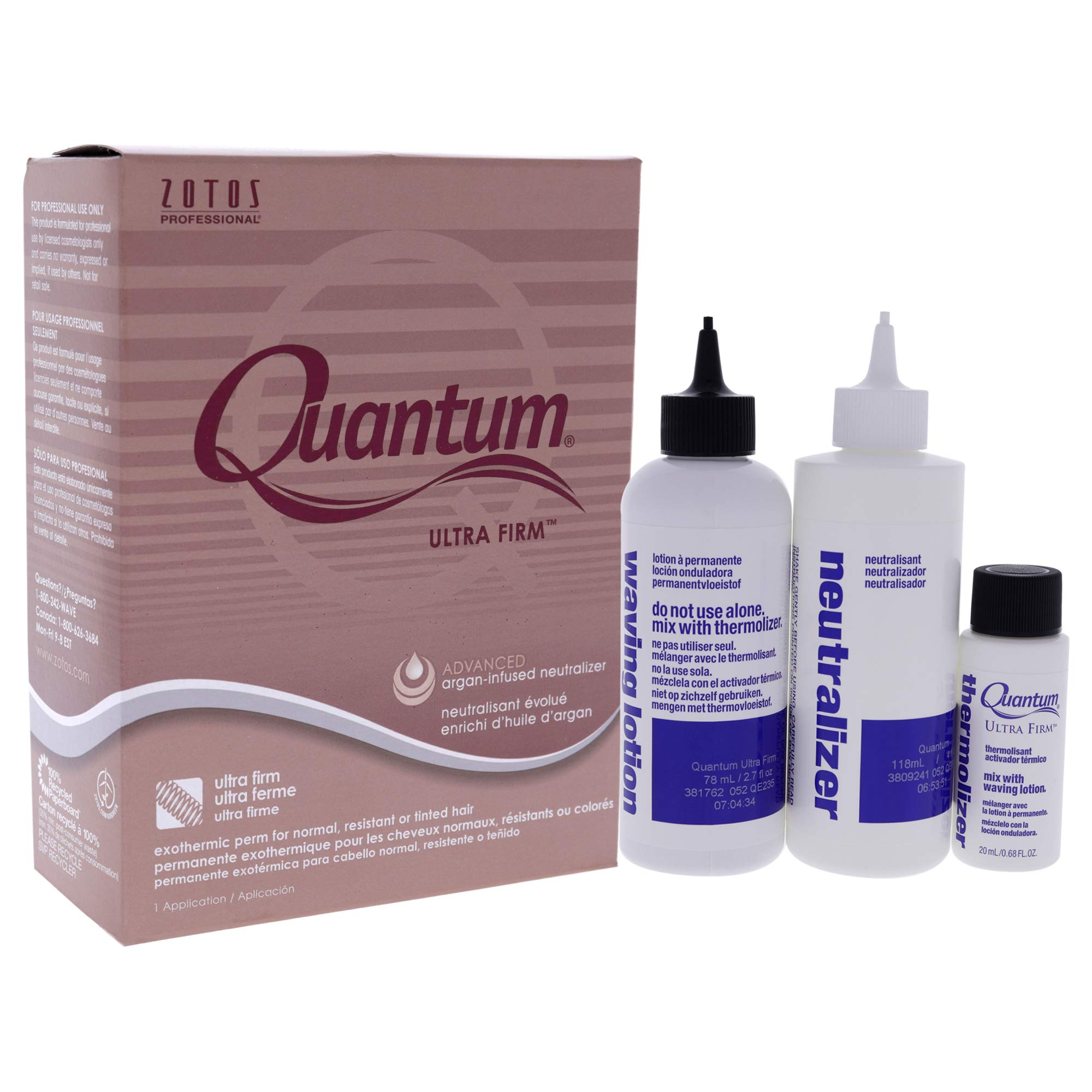 Zotos Salon Quantum Ultra Firm Exothermic Perm For Normal Hair – Long-Lasting Curls with Argan Oil