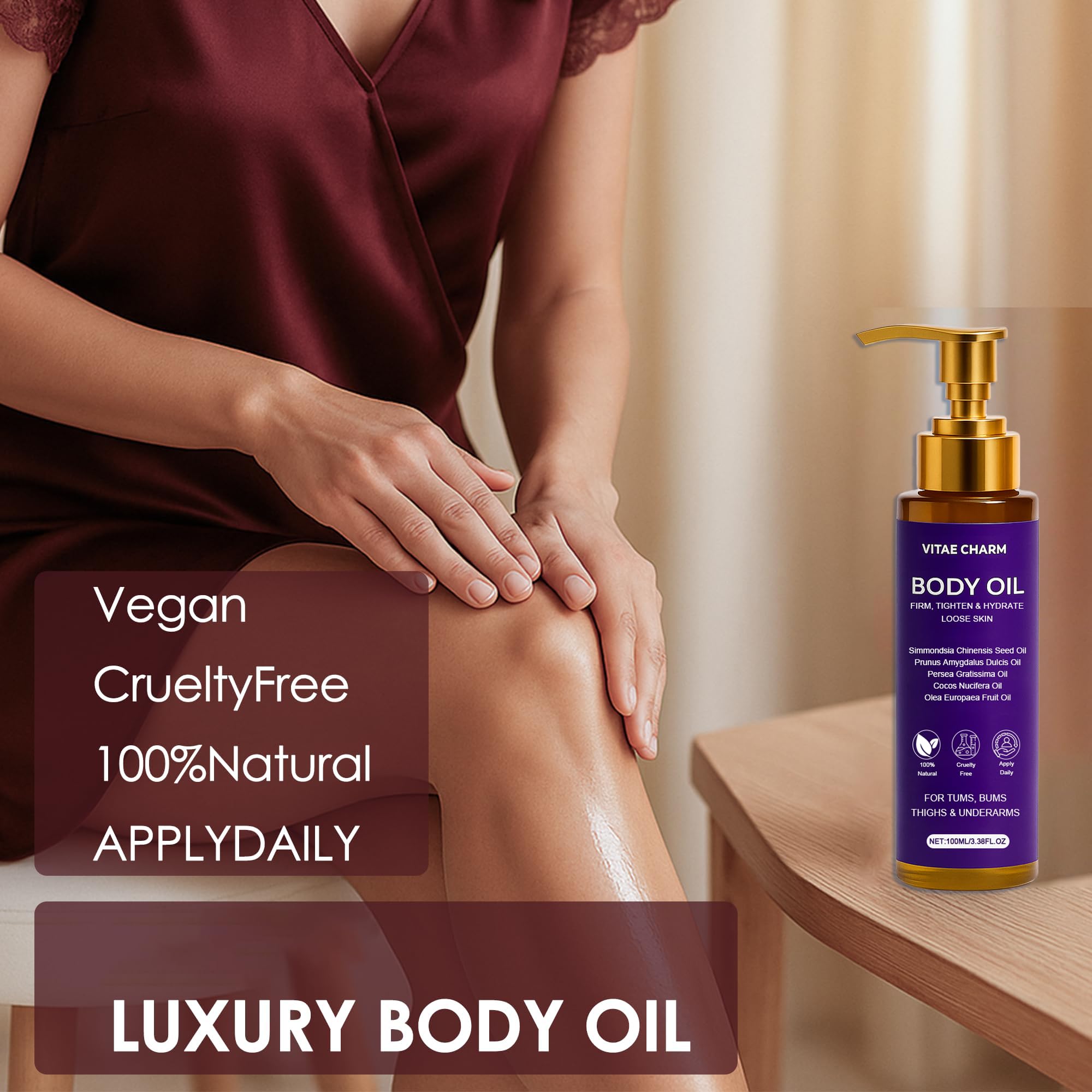 Zotreval Vitae Charm Body Oil | Luxury Firming & Hydration for Crepe Skin