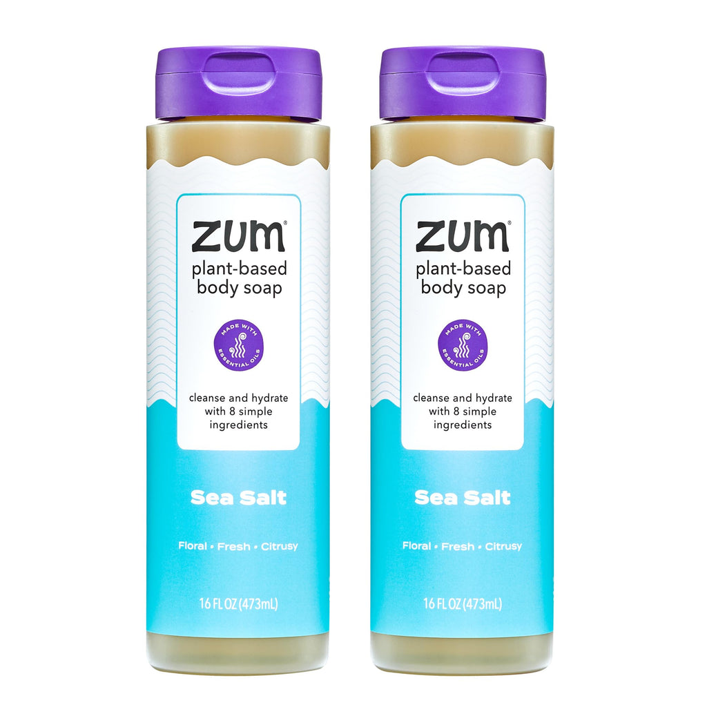 Zum Body Soap Sea Salt - 16 fl oz (2 Pack) | Deep Clean, Nourishing Bubbles, Cruelty-Free