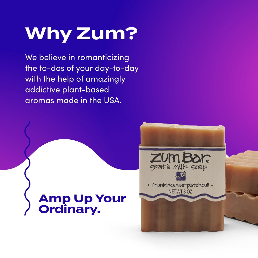 Zum Indigo Wild Goat Milk Soap Bar – 3 oz Hand & Body Soap with Essential Oils – 3 Pack