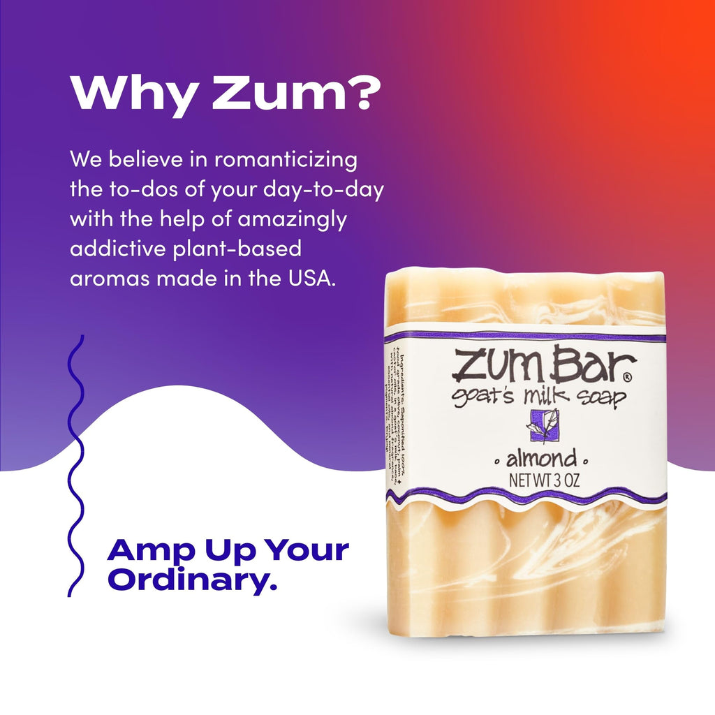 Zum Indigo Wild Goat's Milk Soap Bar – Almond Scent, 3 oz (6-Pack)