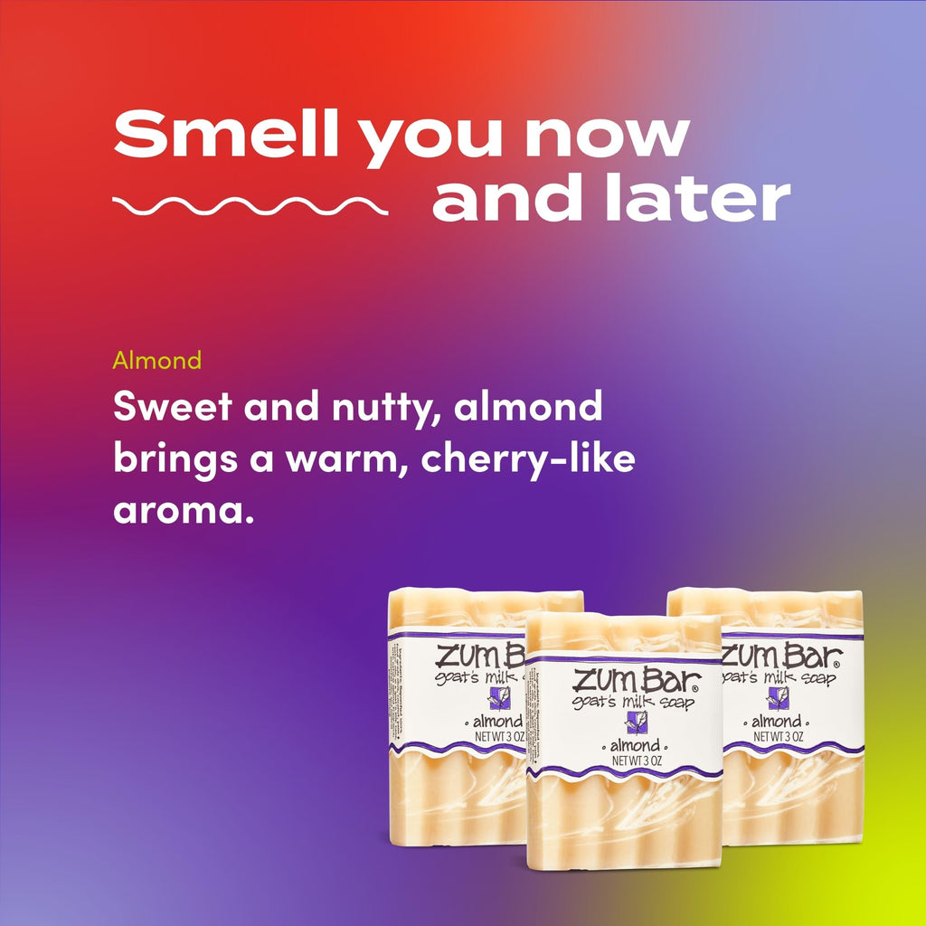 Zum Indigo Wild Goat's Milk Soap Bar – Almond Scent, 3 oz (6-Pack)