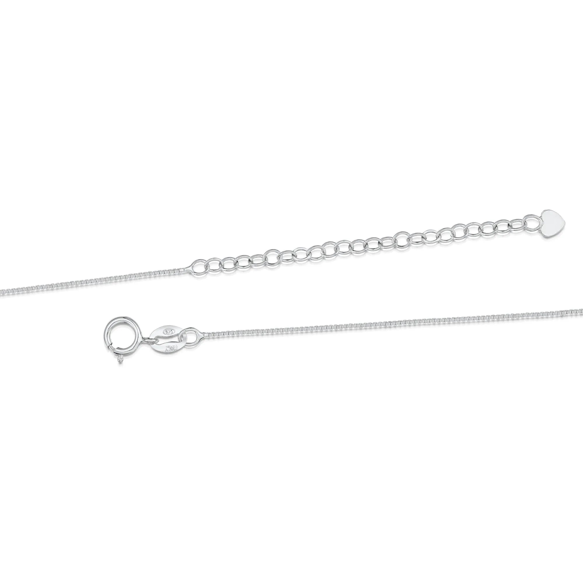 Mixed Flower Silver Treble Clef Pendant Necklace