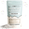 ZZZELLNESS Epsom Salt Plus Bubbles – Unscented Foaming Bath Soak (12 oz)